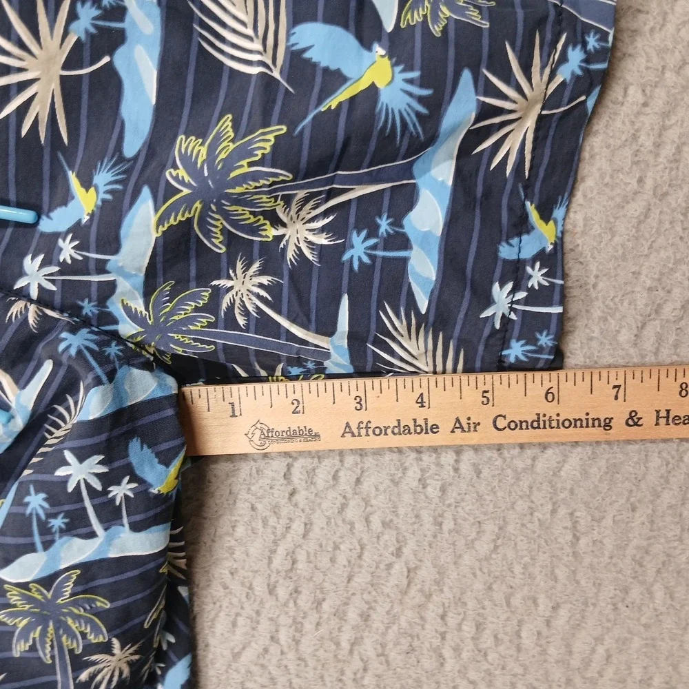 Tommy‎ Bahama XXL Swim Trunks Blue Parrot Palm Tree Tropical Mesh Lined EUC